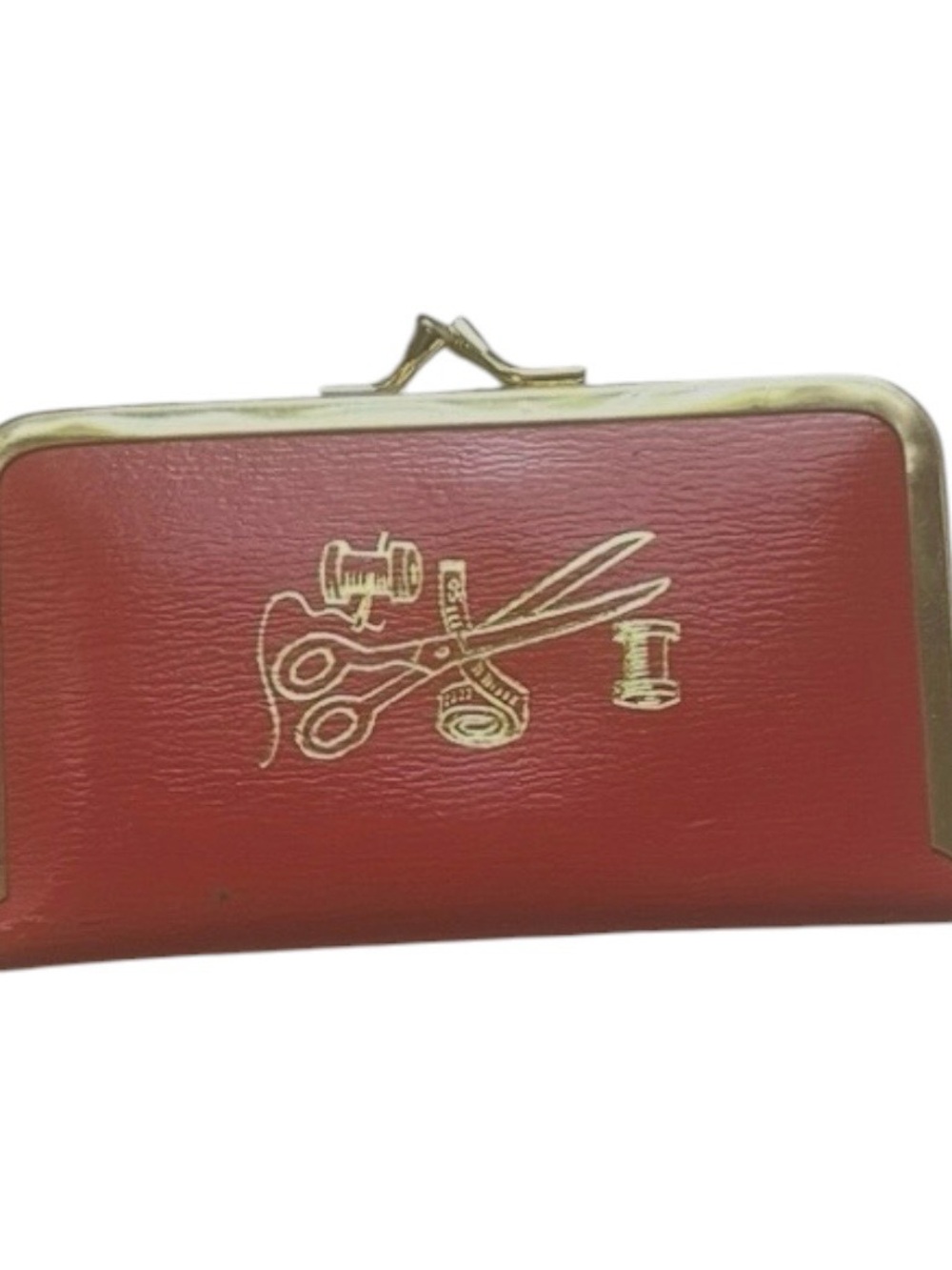 Vintage 1950s Kiss Lock Travel Sewing Kit